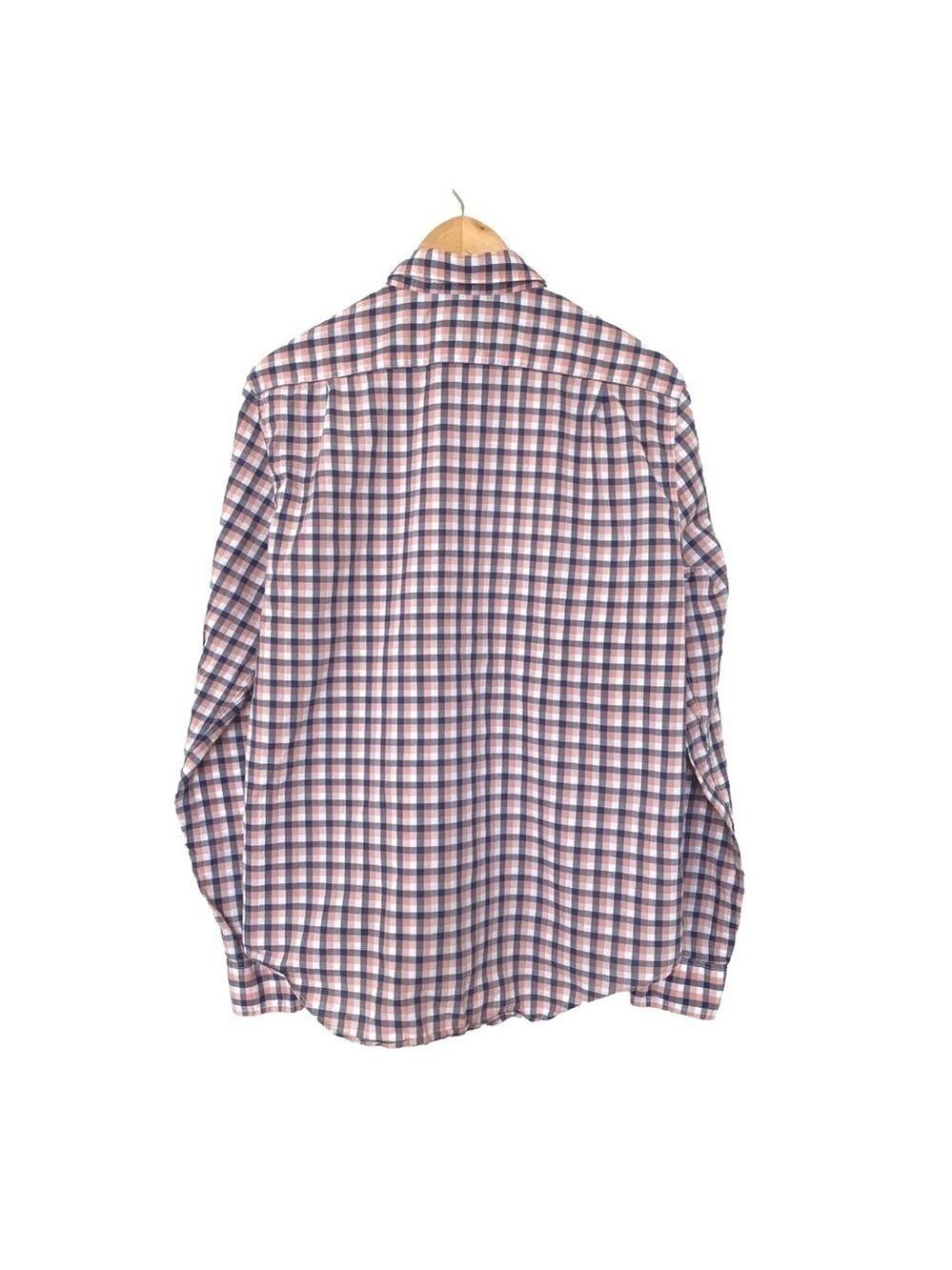 Lacoste Regular Fit Long Sleeve Lightweight Button Shirt Gingham Sz 41 (M-L) - Picture 3 of 11